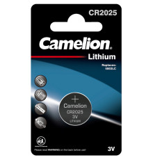 Батарейка CAMELION CR2025-BP1, 3V 1шт/блистере