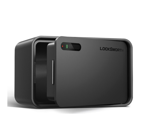 Сейф LockSworth сканер ладони + bluetooth + ключ, 200х310х200 мм, 4 кг, черный