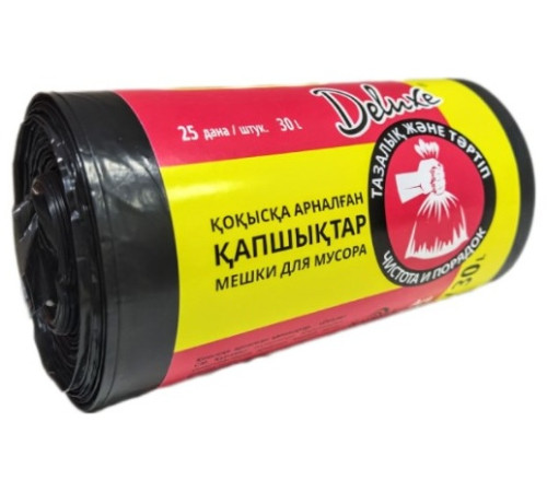 Мешки для мусора TM Deluxe, 30 литров, 25 штук в рулоне
