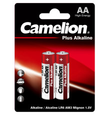 Батарейка CAMELION Plus Alkaline, AA, 1.5V, 2 шт в блистере
