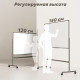 Доска магнитно-маркерная DELI 90 х 150 см, двухсторонняя ,подставка 4 колеса