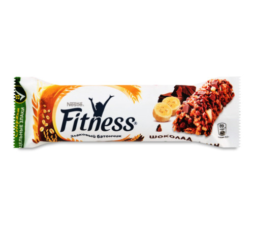 Батончик злаковый Nestle Fitness, банан