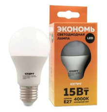 Лампа светодиодная СТАРТ LED GLS E27, 15 W, 40-100, холодный свет