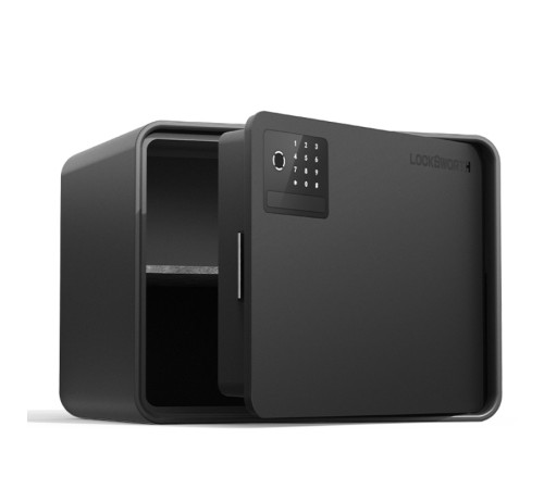 Сейф DELI LockSwort биометрический + электронный замок + ключ + Wi-Fi, 300х400х300 мм, 10 кг, черный
