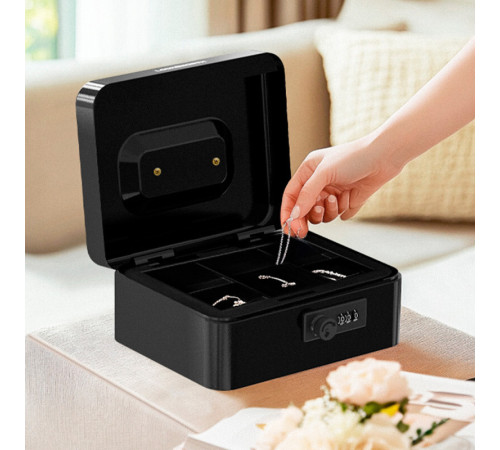 Ящик для денег LockSworth, 90х200х160 мм, 0,9 кг, сталь, черный