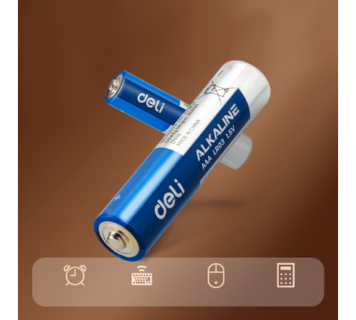 Батарейки DELI Alkaline, LR03, 1.5V, AAA, 4 шт/упак