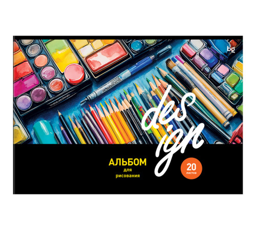 Альбом для рисования 20л., А4, на скрепке BG 