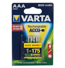 Аккумулятор Varta ААА (мизинчиковые) 800 mAh (2 шт/упак)