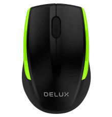 Мышь беспроводная Delux DLM-321OGB черно/зелёная