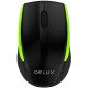 Мышь беспроводная Delux DLM-321OGB черно/зелёная