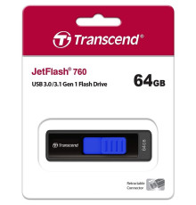 Флеш-память USB Transcend 64GB 3.0, черный