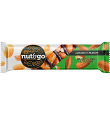 Батончик миндальный «Nut&Go», с арахисовой пастой