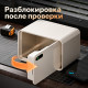 Сейф LockSworth сканер ладони + bluetooth + ключ, 200х310х200 мм, 4 кг, белый
