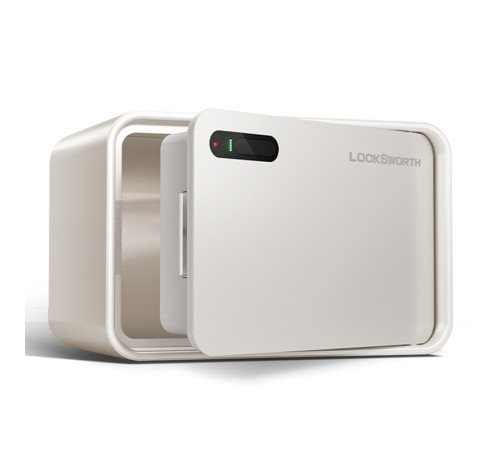 Сейф LockSworth сканер ладони + bluetooth + ключ, 200х310х200 мм, 4 кг, белый