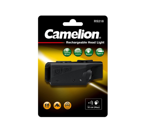 Фонарь перезаряжаемый налобный Camelion 