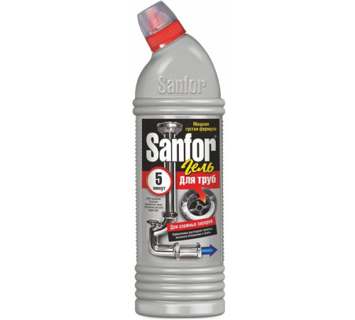 Средство для прочистки труб SANFOR, 1000 мл