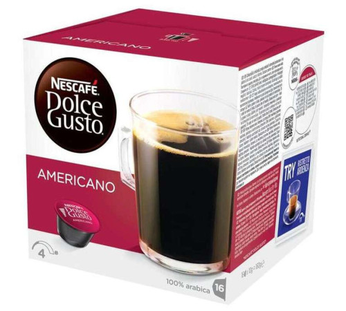 Капсулы для кофемашин Nescafe Dolce Gusto Американо, 16 штук в упаковке
