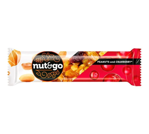 Батончик с арахисом и клюквой «Nut&Go», 42 г