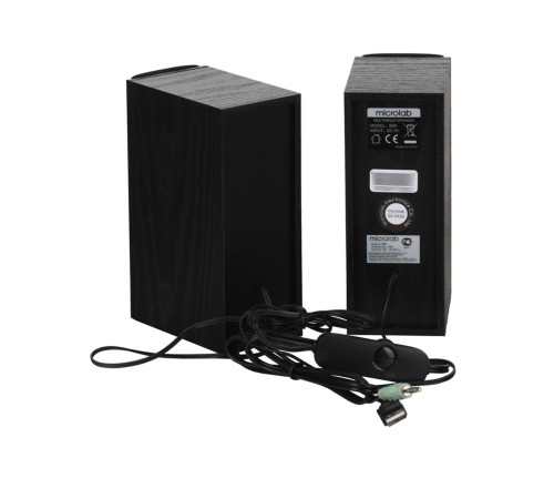 Колонки Microlab B56 (USB) 2.0, 3Вт (1.5Вт*2), питание USB, проводной пульт, деревянный корпус