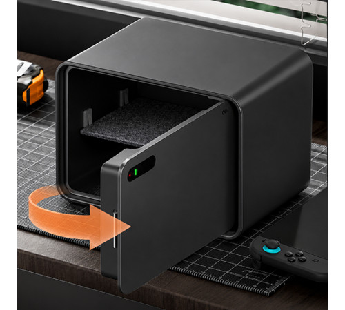 Сейф LockSworth сканер ладони + bluetooth + ключ, 300х400х300 мм, 10,2 кг, черный