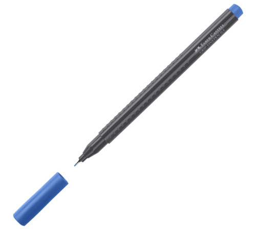 Ручка капилярная Faber-Castell, 0,4 мм, трехгранная форма, синий