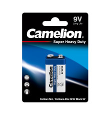 Батарейка CAMELION 6F22-BP1B, 6F22(крона), 9V, 190 mAh, 1 шт/блистер
