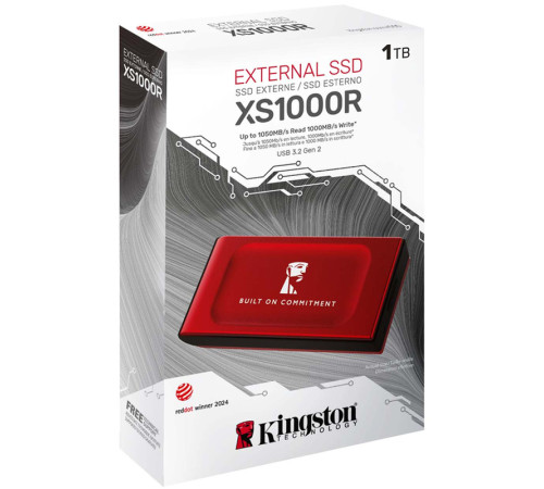 Внешний SSD диск Kingston 1TB XS1000 Красный