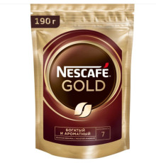 Кофе растворимый Nescafe Gold 190 гр, мягкая упаковка