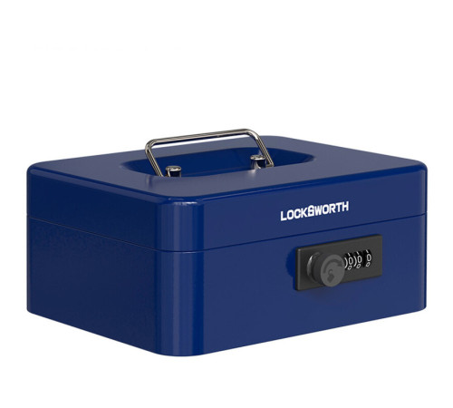 Ящик для денег LockSworth, 90х200х160 мм, 0,9 кг, сталь, синий