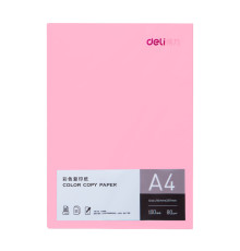 Бумага цветная Deli Pale, А4, 80 г/кв.м., 100 л., розовая