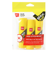 Клей-карандаш DELI 36 грамм, сильной фиксации, 3 шт в упаковке, блистер