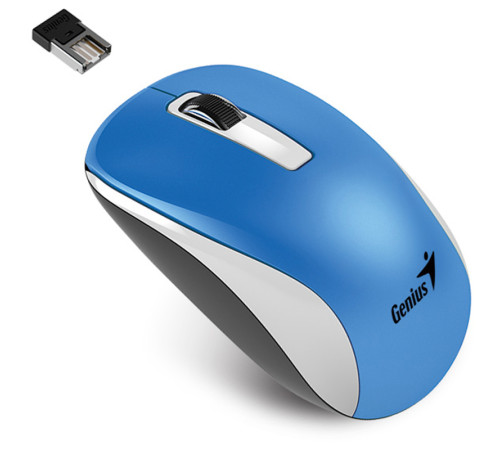 Мышь беспроводная Genius NX-7010 3D оптическая 1600dpi бело-голубой