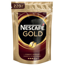 Кофе растворимый Nescafe Gold 220 гр, мягкая упаковка