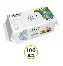 Салфетки влажные Jazz Premium Traditional, Кольсай-Кайынды, 100 шт