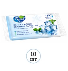 Салфетки влажные Flovell Care, с эффектом охлаждения -3°C, 10 шт