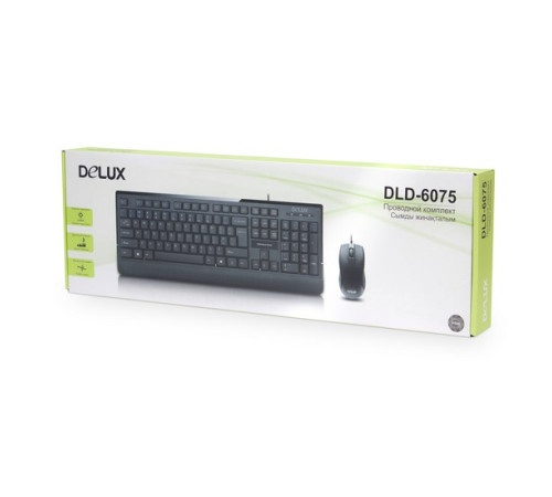 Клавиатура + Мышь Delux DLD-6075OUB проводные (комплект)