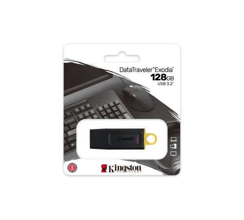 Флеш-память USB Kingston 128GB, DTX/128GB, черный