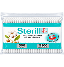 Палочки ватные Sterill, 300 шт