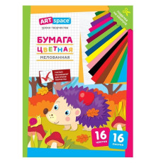 Бумага цветная мелованная, А4, ArtSpace 