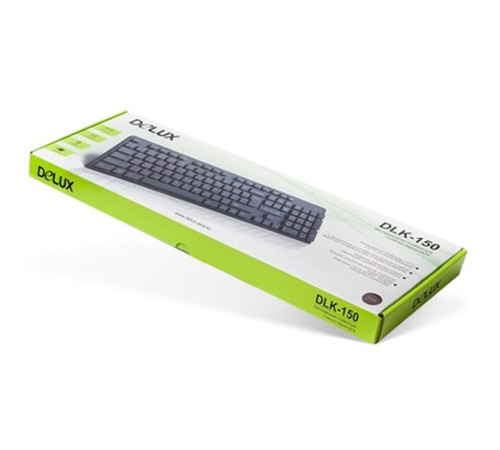 Клавиатура беспроводная Delux DLK-150GB черная, Анг/Рус/Каз