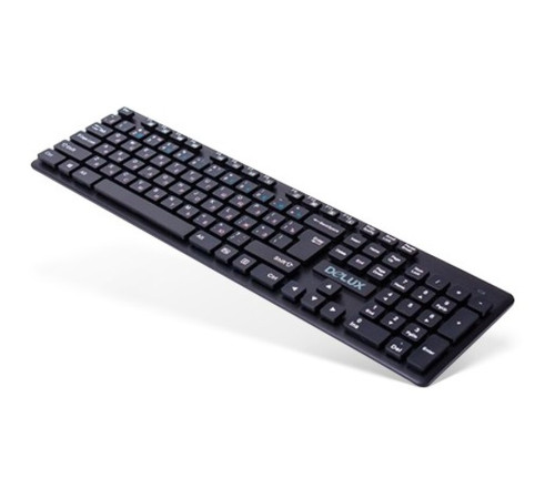 Клавиатура беспроводная Delux DLK-150GB черная, Анг/Рус/Каз