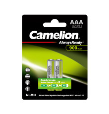 Аккумулятор CAMELION AlwaysReady Rechargeable, AAA, 1.2V, 900 mAh, 2 шт в блистере