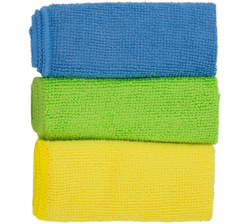 Салфетка из микрофибры OfficeClean, универсальная, 25x25 см, 3 штуки в упаковке
