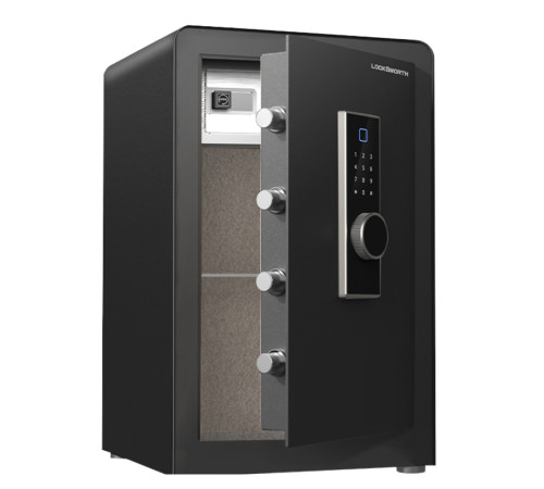 Сейф LockSworth биометрический + электронный замок + ключ, 600х380х360 мм, 26 кг, черный
