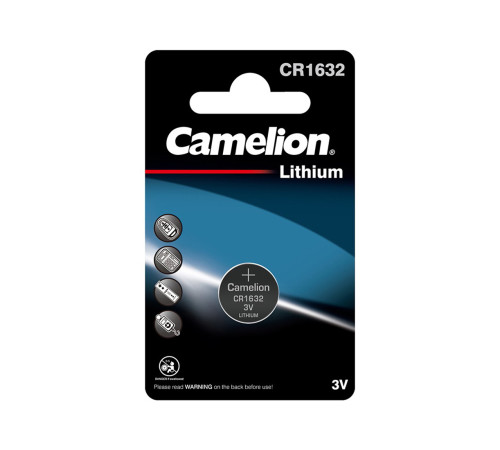 Батарейка CAMELION CR1632-BP1, 3V 1шт/блистере