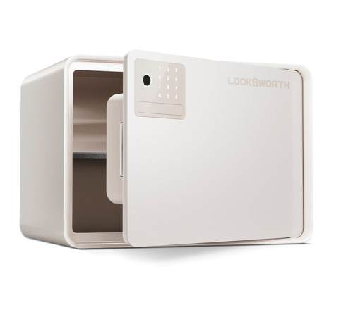 Сейф LockSworth биометрический + электронный замок + ключ, 250х360х250 мм, 6 кг, белый