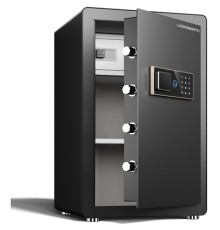 Сейф LockSworth биометрический + электронный замок + ключ, 600х380х360 мм, 22.5 кг, черный