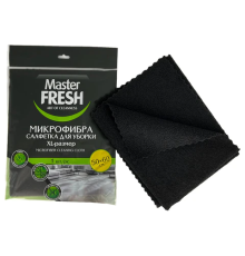 Тряпка-салфетка для пола Master FRESH, 50х60 см, микрофибра, черная