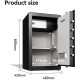 Сейф LockSworth биометрический + электронный замок + ключ, 800х480х420 мм, 32.5 кг, черный