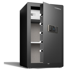 Сейф LockSworth биометрический + электронный замок + ключ, 800х480х420 мм, 32.5 кг, черный